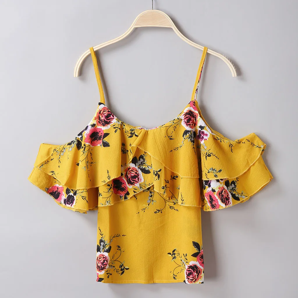 

Womens Summer Casual Printed Vest Sleeveless Tank Tops T Shirt Top Blouse women clothes 2019 topic sexy top top femme