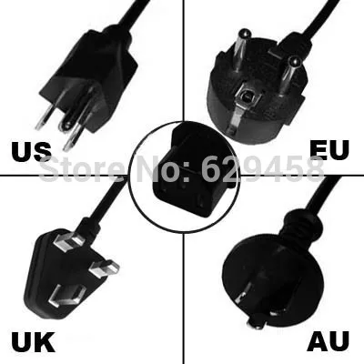 

US UK EU AU MAINS PLUG TO IEC KETTLE LEAD POWER CABLE CORD FOR PC COMPUTER PRINTER 1.50M
