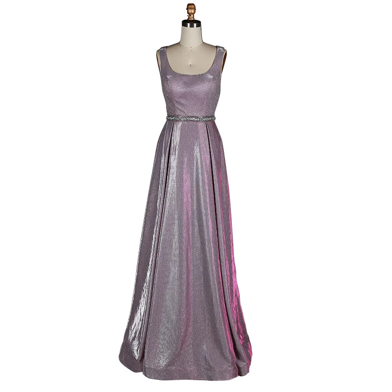 Light purple Новинка, летнее женское платье, светильник, фиолетовое, элегантное, роскошное, сексуальное, круглый вырез, открытая спина, свадебные, Бальные, вечерние, вечерние платья - Цвет: Light purple