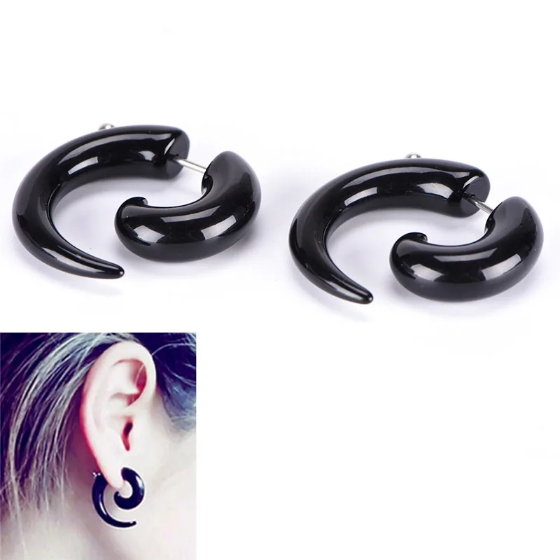 2017 Women Jewelry Black Acrylic Snail Earrings Rock Style Fashion Accessories Exaggerated Big Piercing Stud Earrings