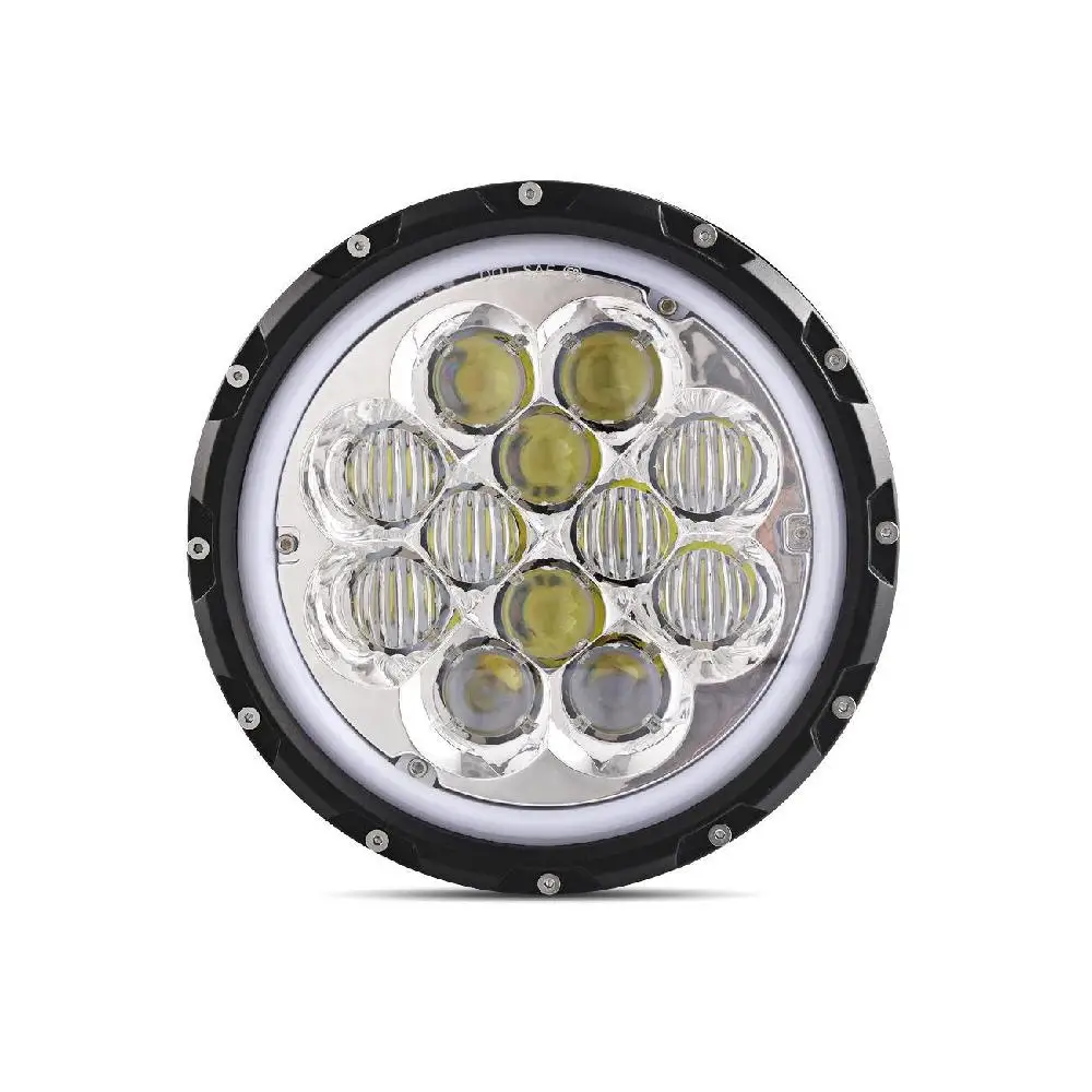 

Partol 2pcs 60W 7" Bluetooth Control RGB Strobe Music Mode Round LED Headlights High-Low beam For Jeep Wrangler JK TJ 2 4 Door