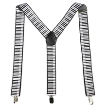 Winfox модные черно-белые подтяжки шириной 3,5 см для женщин и мужчин, подтяжки с музыкальными нотами, подтяжки с клавиатурой