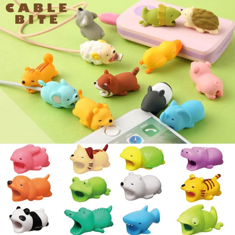 

Cable Protector Cute Animal Shape Prevents Breakage Cable Protects for iPhone JLRJ88