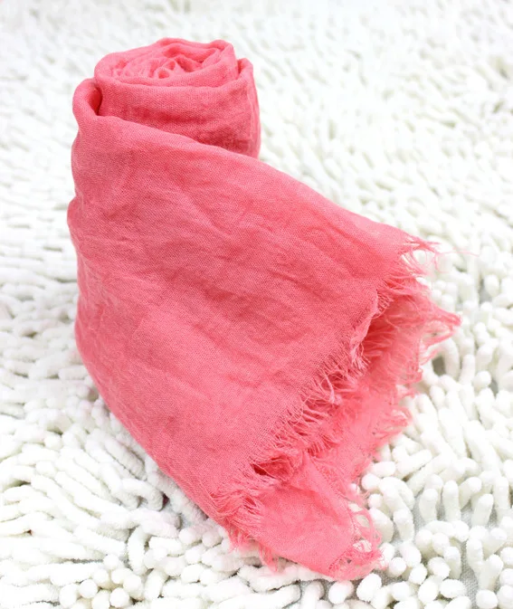 Для мальчиков и девочек прекрасный чистый цвет шарфы дети хлопок Мягкий 16 ярких цветов шарф палантин осень-зима родитель-ребенок теплый наминка одежда - Цвет: pink