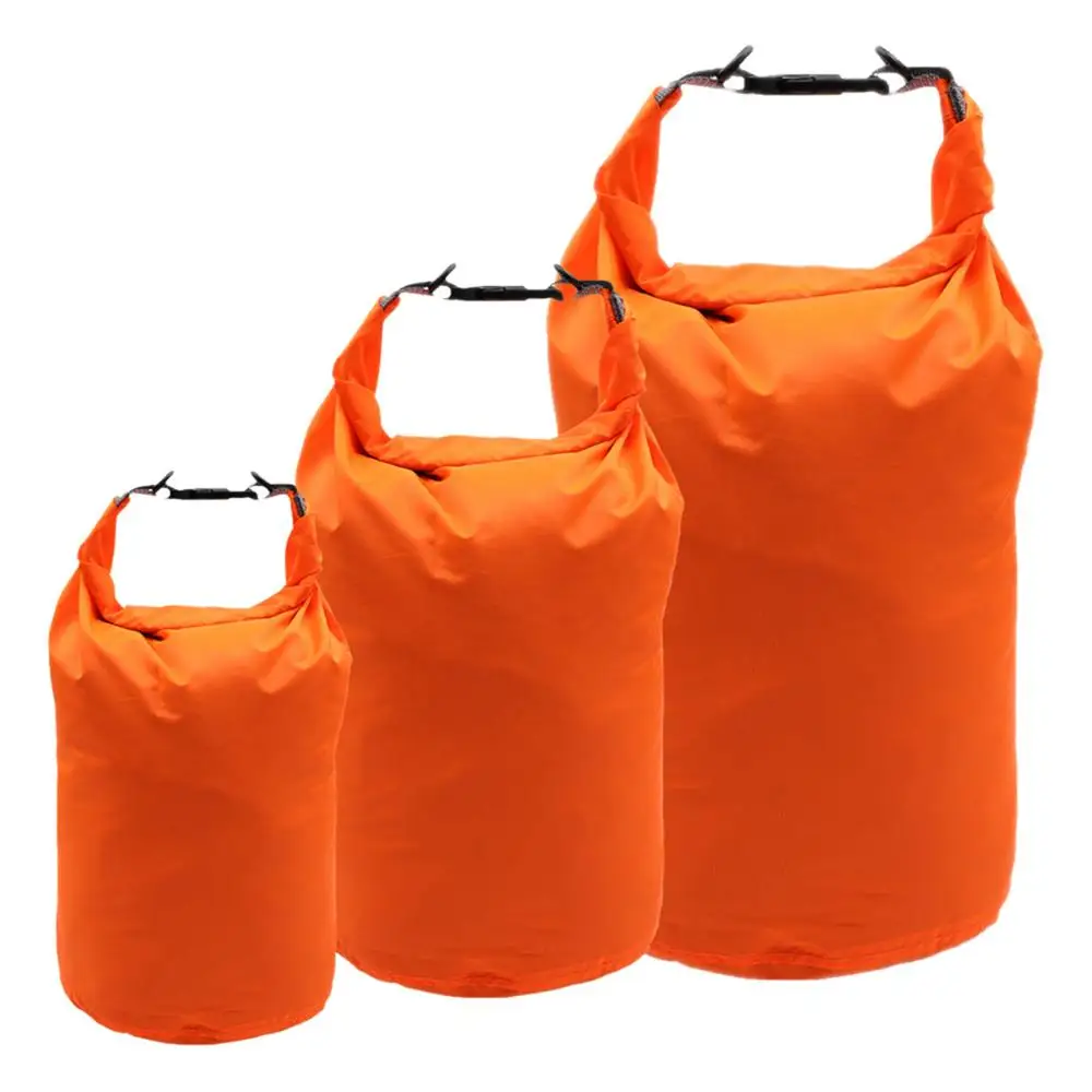 orange 3 шт 20L/40L/70L Водонепроницаемая сухая Сумка-ролл Топ Сухой компрессионный мешок сохраняет снаряжение сухой для пляжа, плавания, тафты износостойкий - Цвет: orange