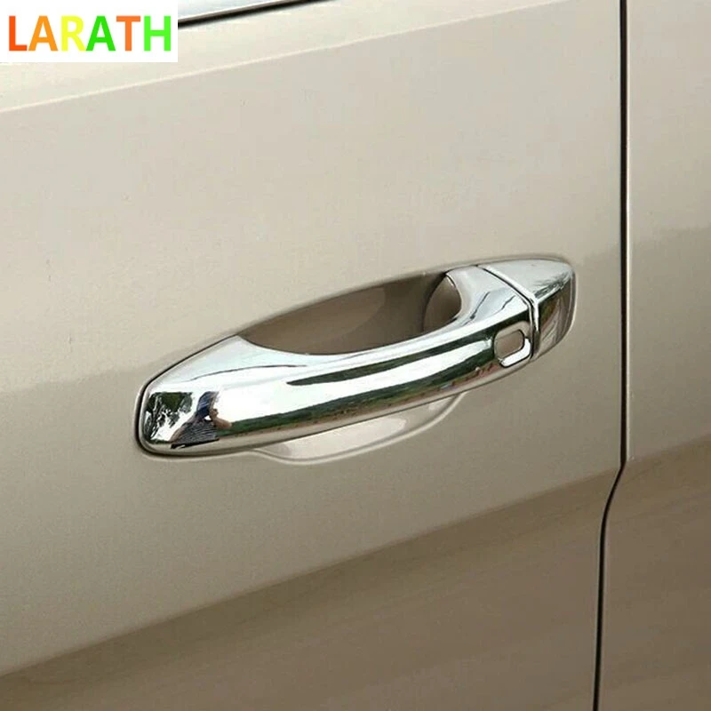 

For Volkswagen VW Atlas Teramont 2017 2018 ABS Car Smart Hole Side Door Handle Cover Trim Cap Auto Sticker Accessories 8pcs