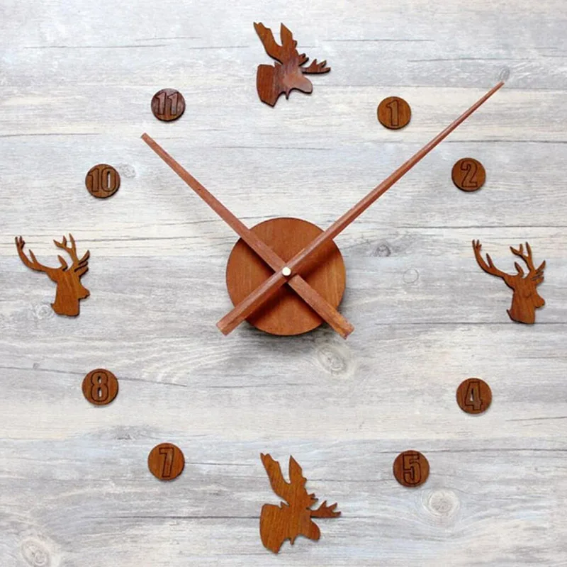

SDFC-Wall clock 3D texture Acrylic material DIY wall clock creative European style living room wall clock mute