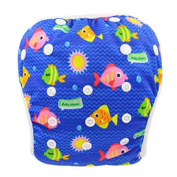 

Baby Swim Diapers One Size Adjustable Baby Diapers 2018 Stylish Washable Nappies Pool Pant Swim Waterproof Cloth Diaper Cover
