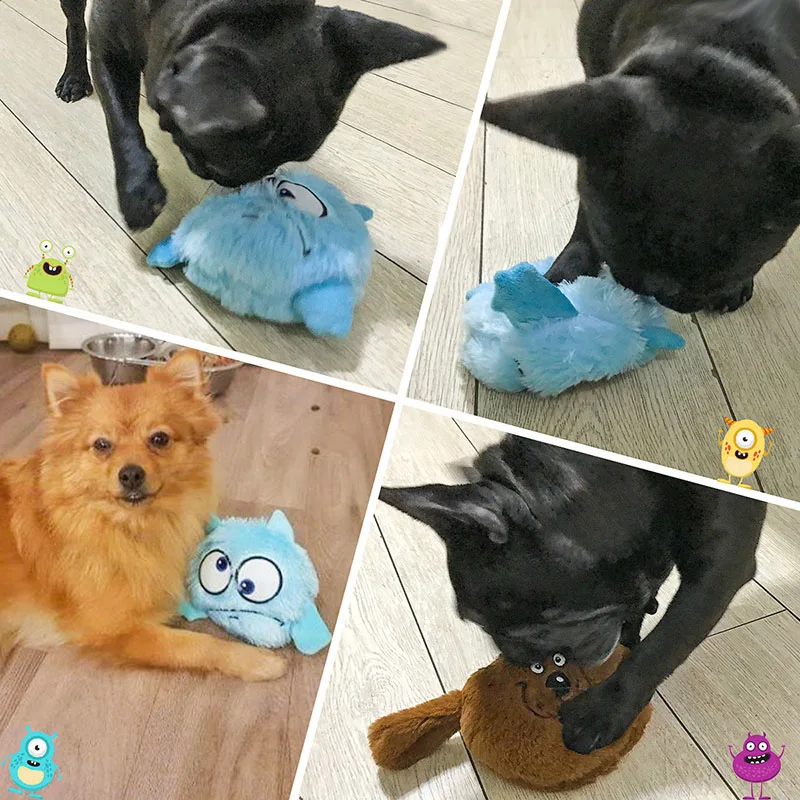 JORMEL 2019 Pet Supplies Dog Vocal Vibration Electric Toy Ball Dog Resistant to Catch Bounce Plush Toy Ball without Battery