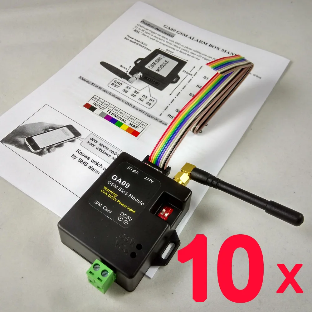 

10pcs GA09 Smart Designed Home Security GSM Alarm System SMS & Calling wireless alarm