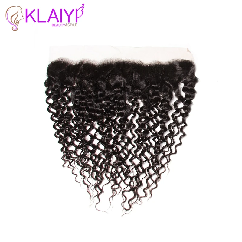 

Klaiyi Hair Lace Frontal Brazilian Hair 13X4 Ear To Ear Lace Frontal Closure Free Part Swiss Lace Remy Human Hair Frontal