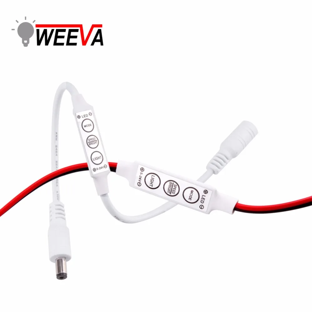 

20-DC12V Mini Controller 3 Keys Single Color LED Controller Strip for 5050 RGBW RGB LED Strip light