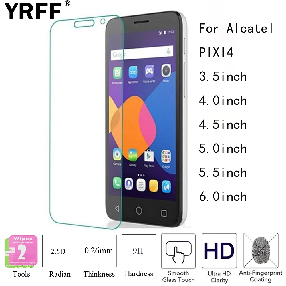 Защитное стекло 2.5D для Alcatel One Touch Pixi 4 3 5 0 дюйма 2 шт. | Мобильные телефоны и