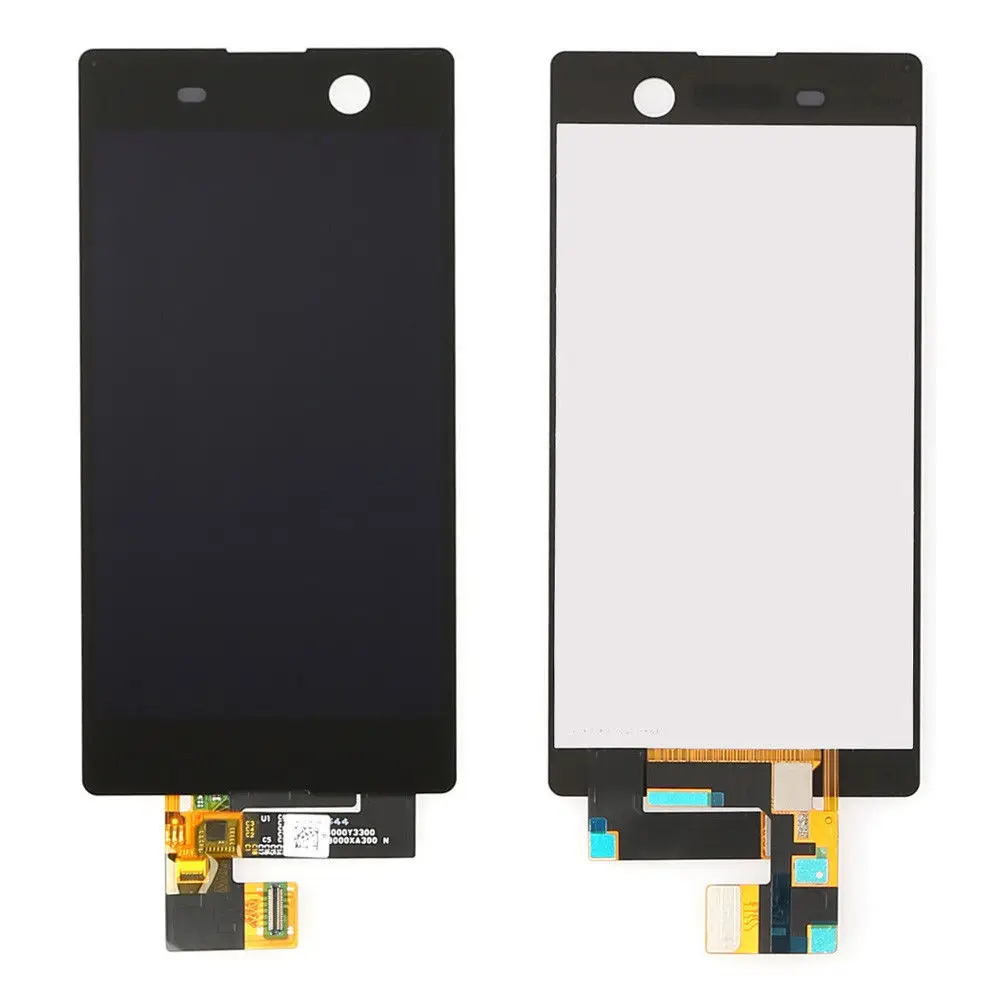 Тест для Sony Xperia M5 e5603 e5606 e5653 полный сенсорный экран дигитайзер Датчик Стекло+ ЖК-дисплей монитор панель в сборе - Цвет: black full assembly