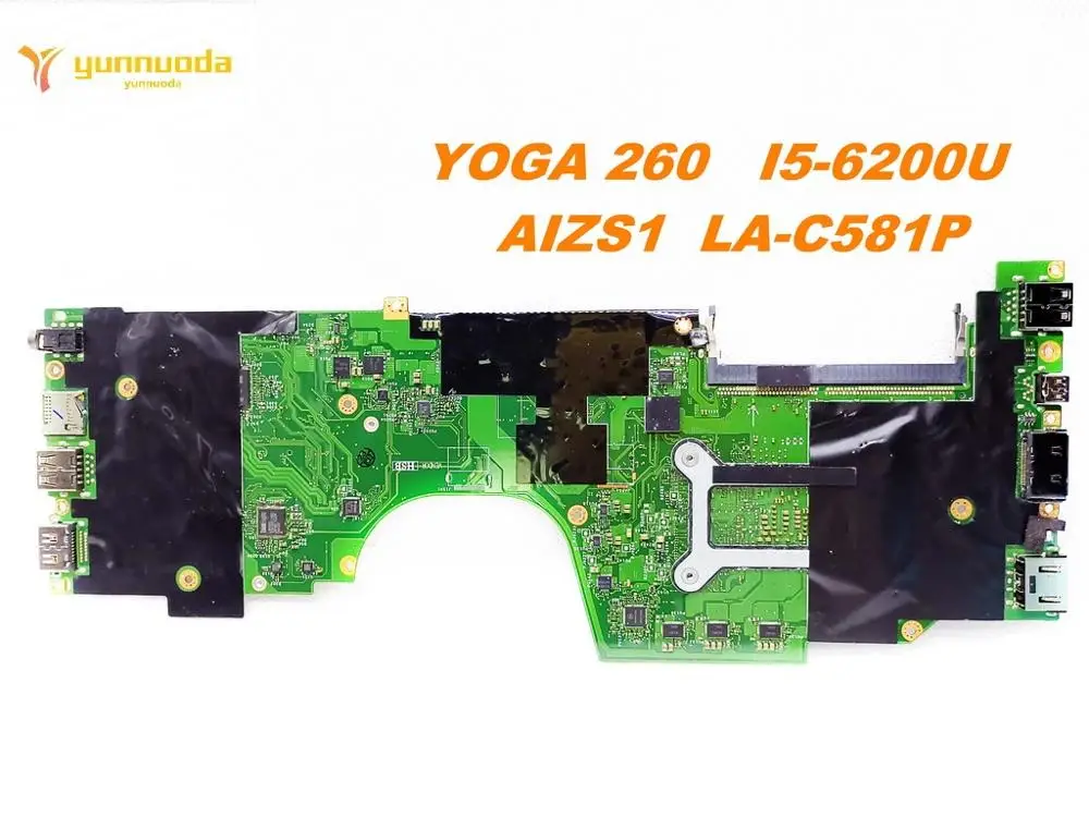 discounted  Original for Lenovo YOGA 260 laptop motherboard YOGA 260 I5-6200U AIZS1 LA-C581P tested good free s