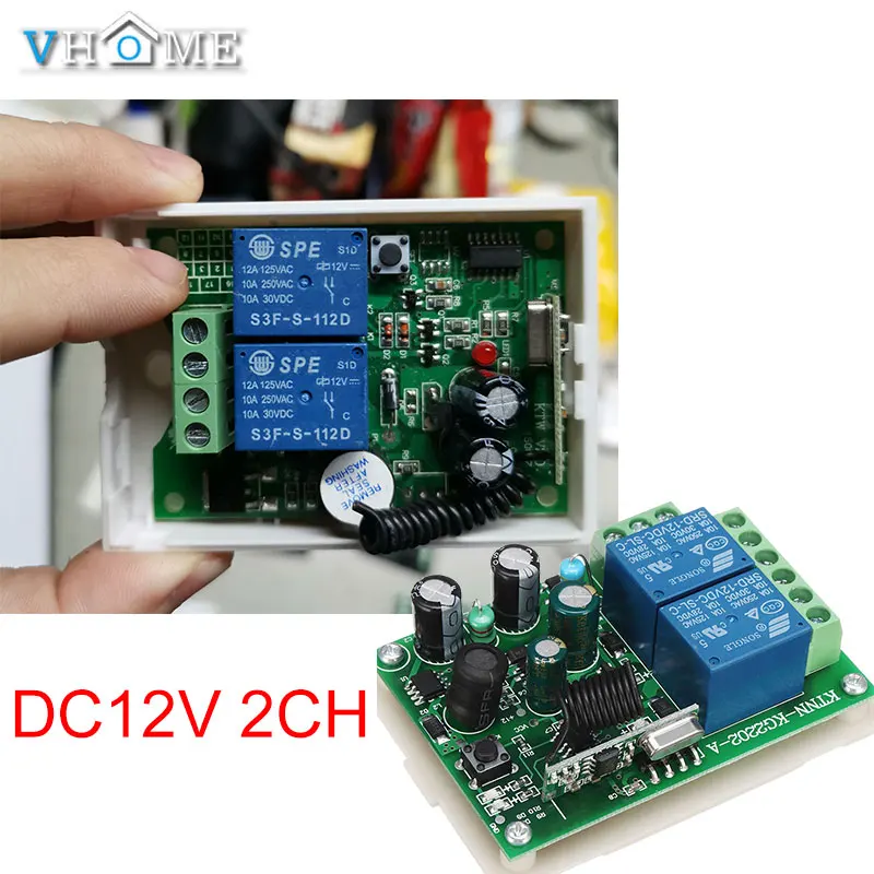 Отеля Vhome пролегает 433 Mhz РФ беспроводной для ворот удаленного Управление DC 12 V 4