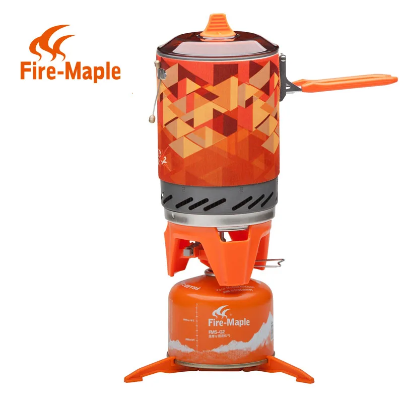 Fire Maple X2 Portable One-piece Cooking System Outdoor Camping Picnic Gas Stove Burner Aluminum Pot No gas Tank