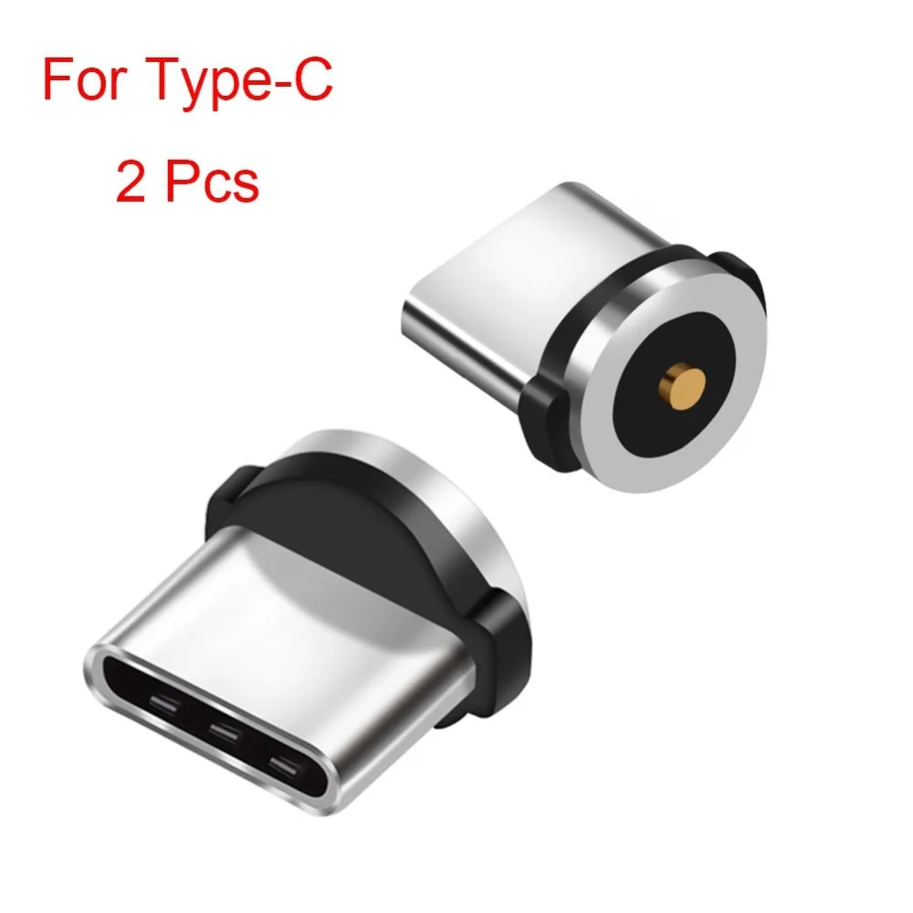 

2pcs/set Type-C (Magnetic) Adapter Head Small Cellphone Dust Plug Charging Connector Tips for Phone Power Cable New