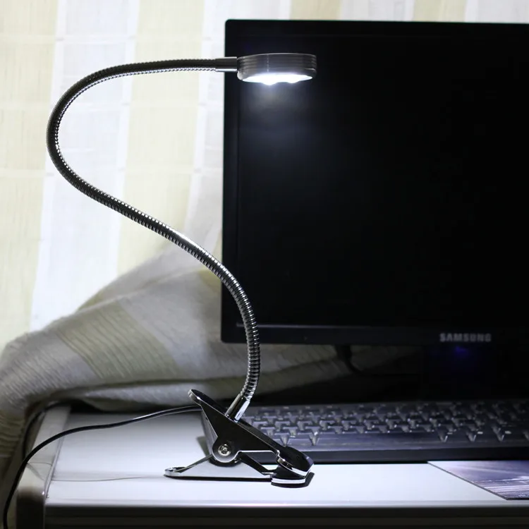 

Full Metal lengthened super bright LED desk lamp large clip to learn bedside folder can be horizonta