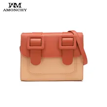 Hot Internet Celebrity Cambridg Satchels For Women Fashion Two-tone Striped Female Messenger Bags Casual Leather Shoulder Bag