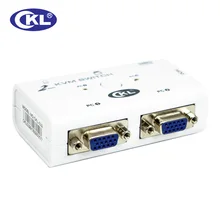CKL-52A 2 Port VGA PS/2 Auto Mini KVM Switch Box 1 PC Computer Console Controls 2 Monitors Switcher for Keyboard Video Mouse