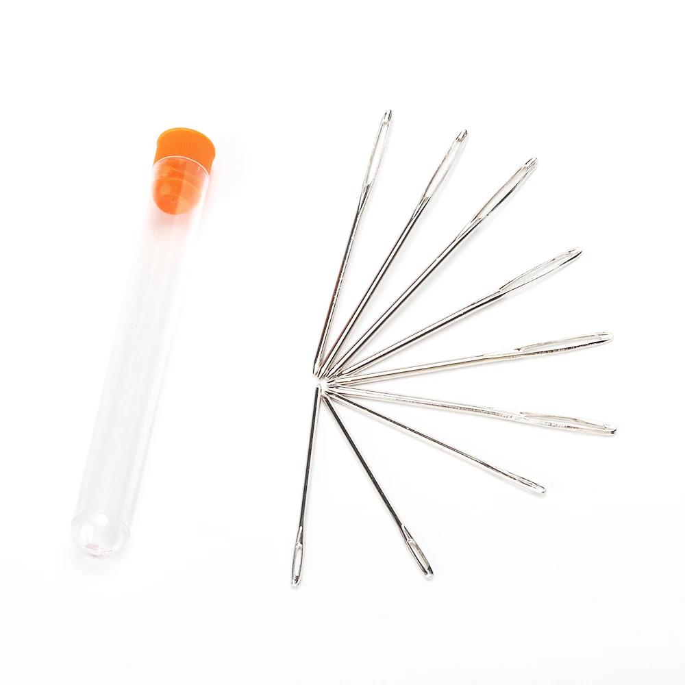 

Amo 9pcs/set Useful Fashion 3 sizes Large-eye Stainless Steel Blunt Needles Yarn Knitting Cross Stitch Needles Sewing Tools