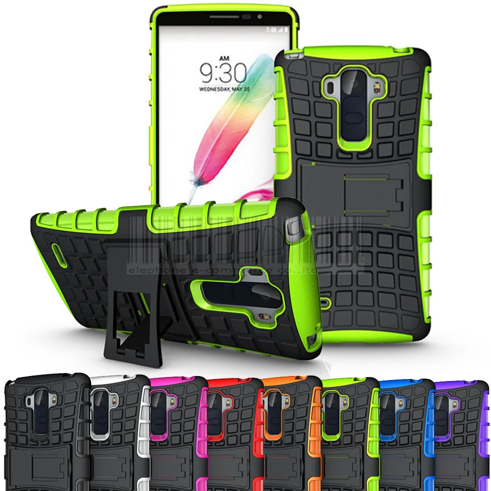 

Stand case Rugged Impact Hybrid Rubber Hard Case Shockproof Cover For LG G Stylo LS770 G4 STYLUS/ G4 NOTE