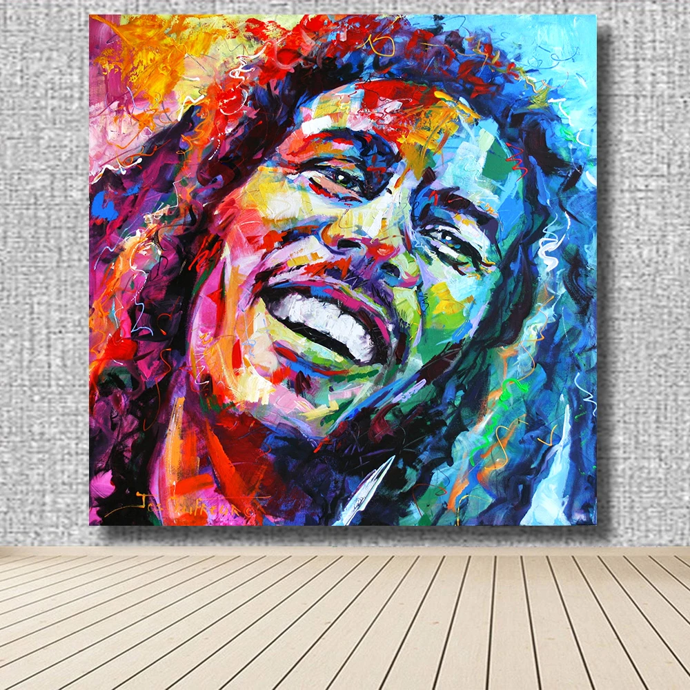 

Bob Marley Portrait Oil Painting Acrylic on Canvas Art Prints for Living Room Home Decoratio Canvas Prints Wall Art Prints