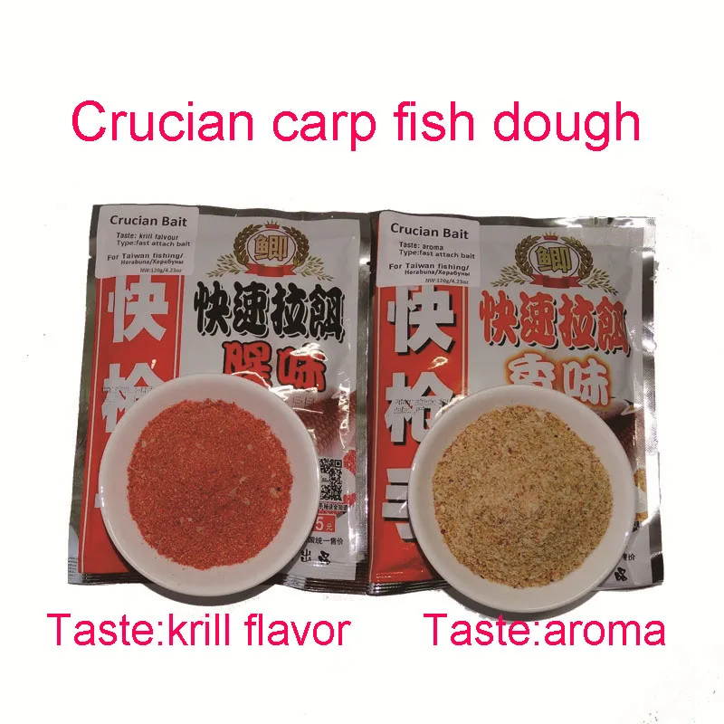 Toppory 2 Tastes Fish Dough Aroma Krill Flavor Crucian Carp Bait Herabuna Hera Taiwan Fishing Gluten Bait Attractant Additives