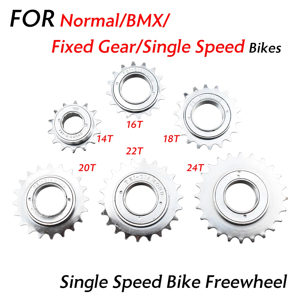 Bicycle Freewheel 14T 16T 18T 20T 22T 24T 34MM Single Speed Bike