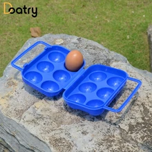 Doatry двойная опора для хранения яиц контейнер Пешие прогулки на открытом воздухе Перевозчик для 6 контейнер для яиц