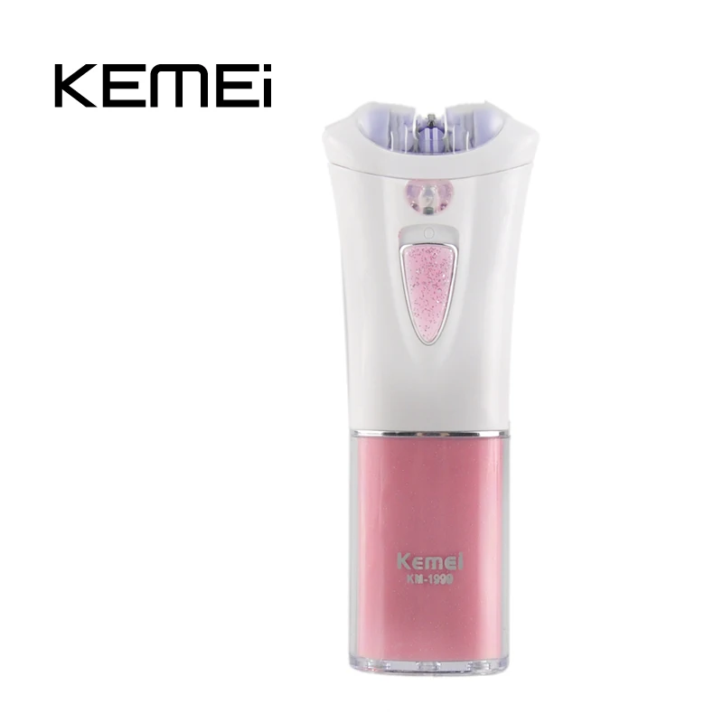 KEMEI KM-1999 Электрический женский эпилятор полный уход за телом триммер для удаления волос питание от аккумулятора для зоны Бикини подмышек бритва