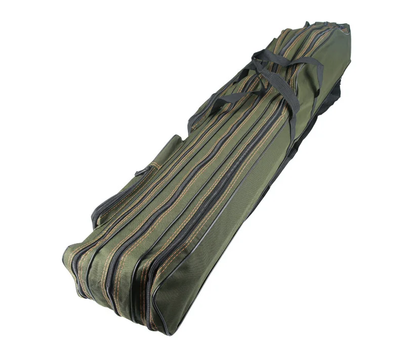 Sacos de Pesca 3 camada de Lona Saco de Armazenamento de Pesca Vara de Pesca Dobrar 120 Centímetros 150 Centímetros Portátil Pólo Carretel Enfrentar 5 Cheap Bolsas de pesca