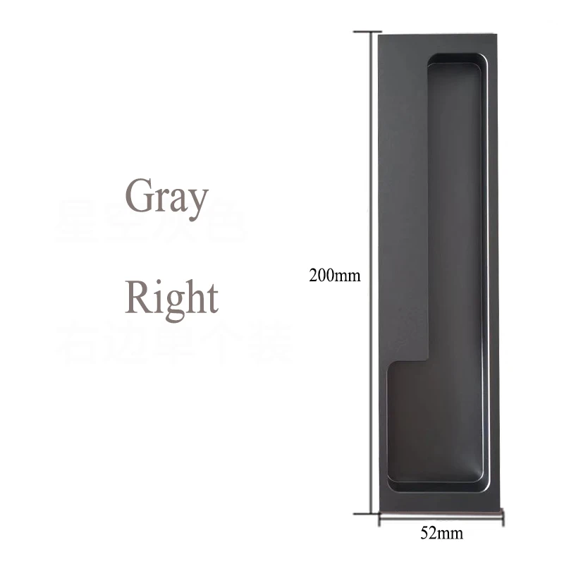 Золотой/черный/серый/Встроенный стелс дверная ручка щелевая для выдвижного ящика шкафа гардероба скрытые дверные ручки межкомнатные двери - Цвет: A-0171-R-gray