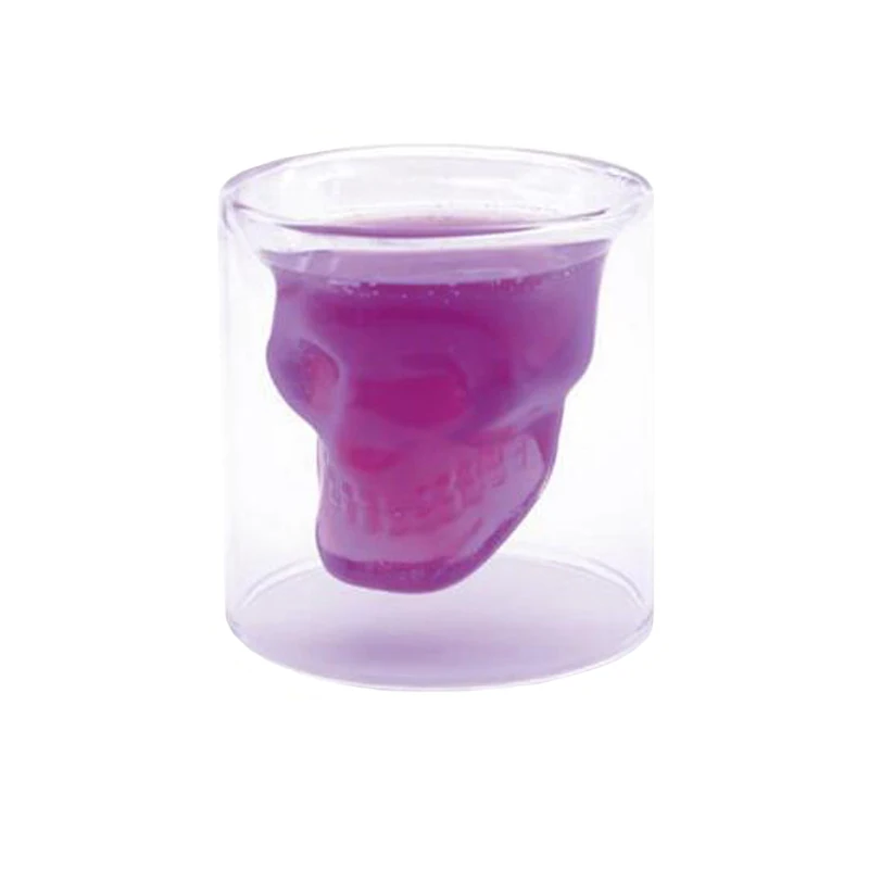 

Double-walled Glass Sessile Skull And Small Glasses Transparent Crystal Cocktail Vodka Whiskey Glasses Wine Bar Drinks