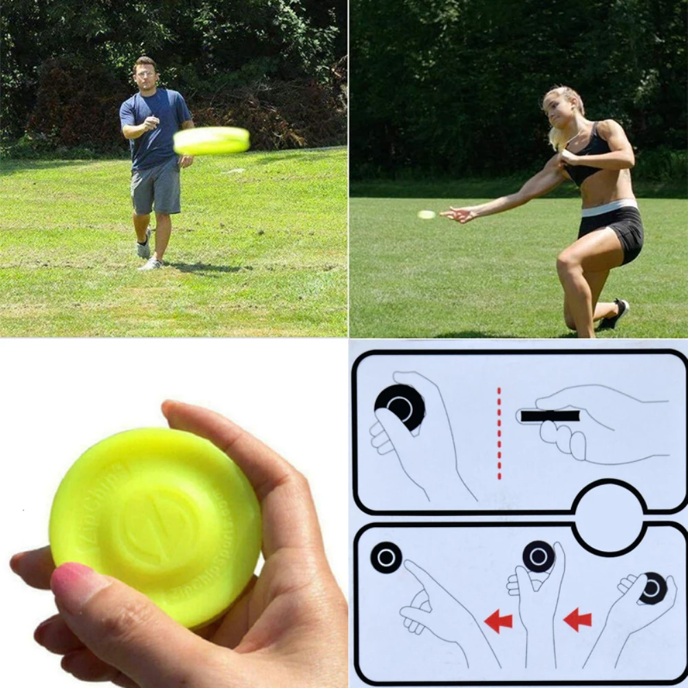 

2 Pcs ZipChip Mini Flying Disc Frisbee Pocket Flexible Soft New Spin In Catching Game Frisbie The New Way To Play Beach Outdoor