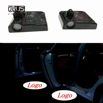 

JURUS 2Pcs Wireless Led Car Logo Door Light Welcome Lights For Dodge For Lexus For Seat Leon Accessories Laser Projector Lamp