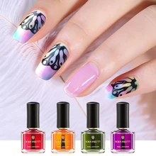 BORN PRETTY 6 мл градиентный глянцевый Набор лаков для ногтей Розовый Топ пальто Фиолетовый лак для штамповки ногтей дизайн изображения не нужен светодиодный светильник