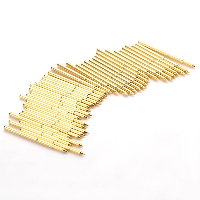 Test Probe Spring Brass Gold Plated for Testing Circuit Board Electronic Instrumentation Tools PA125-B Length About 33.35mm
