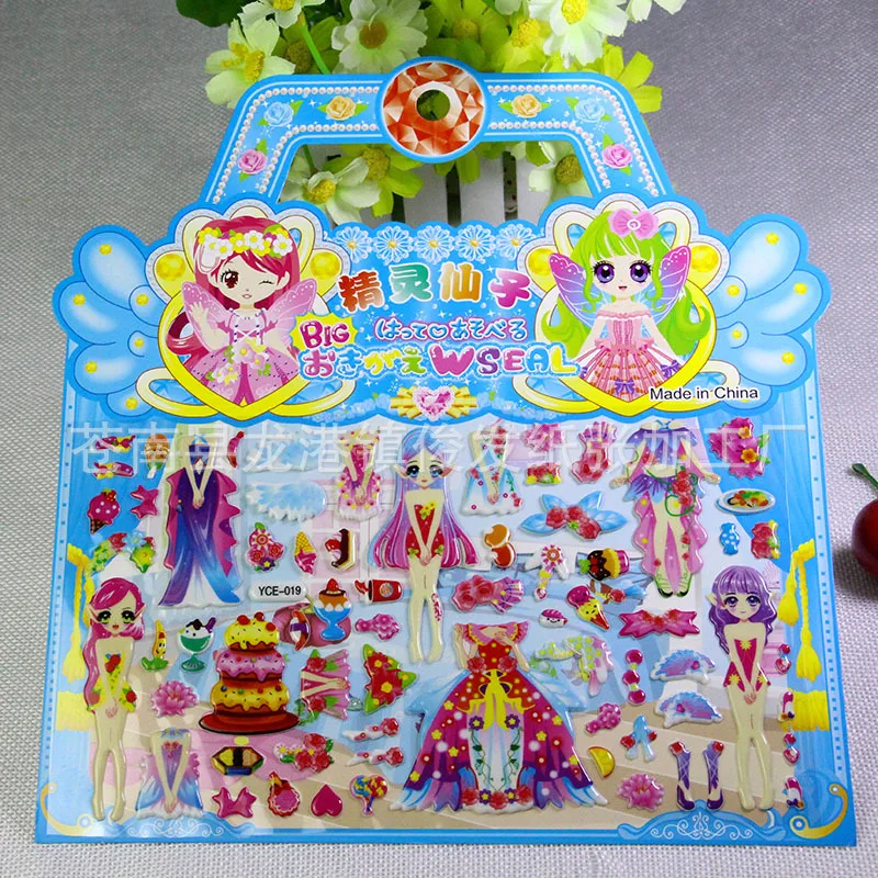 Корейская версия популярного наклейки детские головоломки ручное изменение наклейки мультфильм пузырь 40 шт./упак