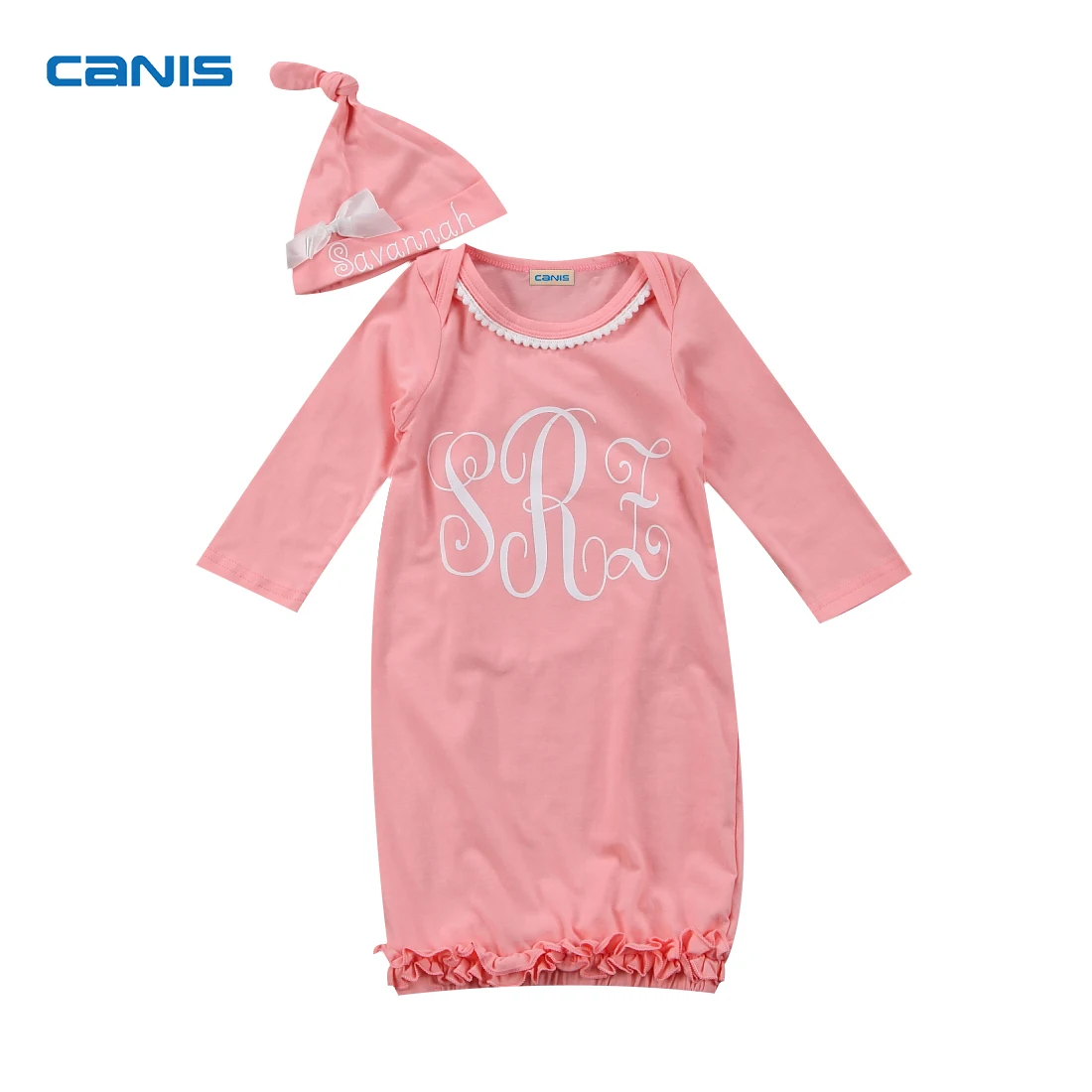 Summer Ruffles Baby Pink Lovely Cute Set Sleeping Dress Newborn