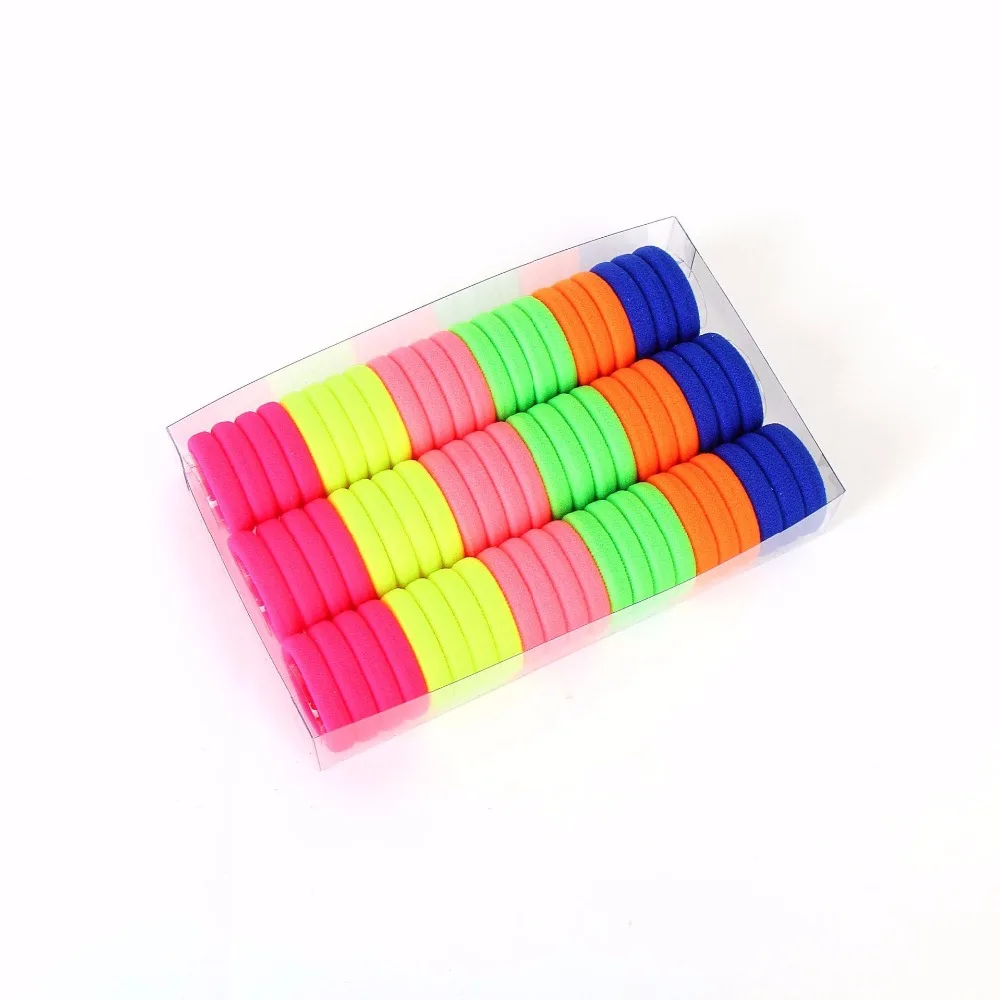 

Girls Hair accessories Diameter 3 cm 66Pcs/pack Rubber rope Elastic hair bands Seamless Towel Ring for kids children headdress