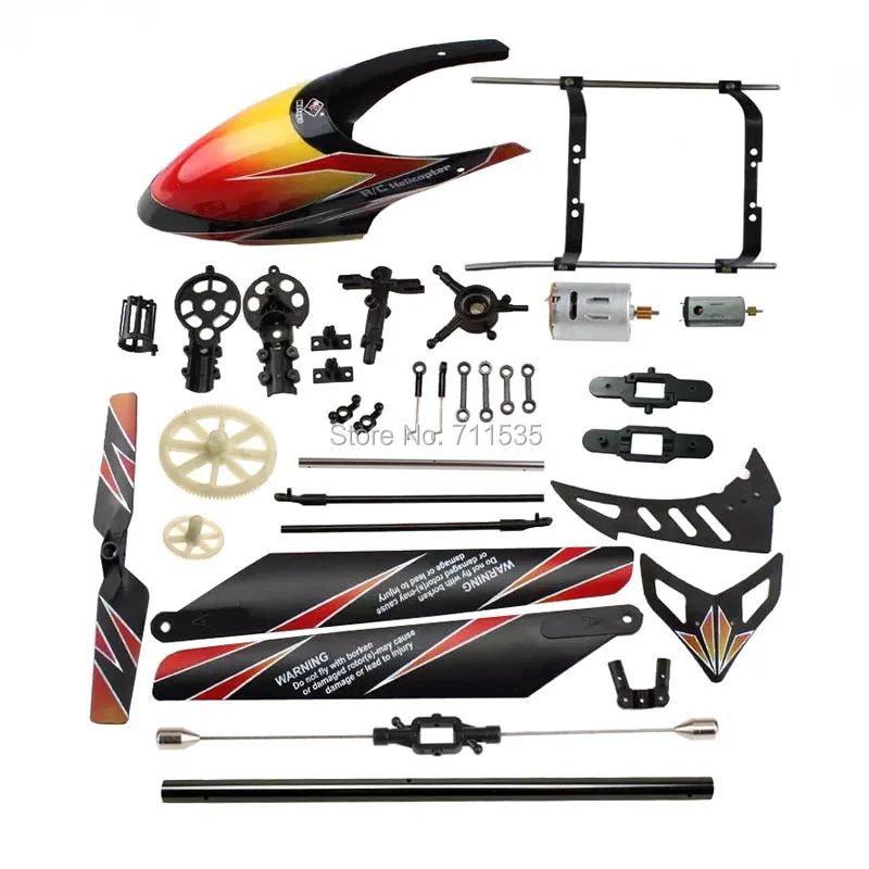 

Head Cover Main blades Tail Motor Canopy Landing Skid Main Gear Balance Bar Kits Tool Parts For Wltoys V912 4Ch RC Helicopter