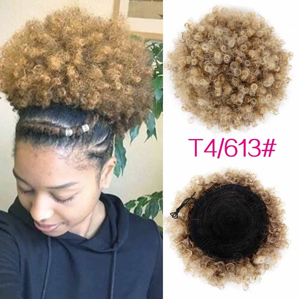 Synthetic Curly Hair Ponytail African American Short Afro Kinky Curly Wrap Synthetic Drawstring Puff Pony tail Hair Extensions 4 Synthetic Curly Hair Ponytail African American Short Afro Kinky Curly Wrap Synthetic Drawstring Puff Pony tail Hair Extensions 4
