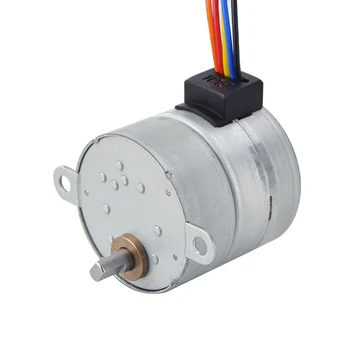 

DC Motor Gear Motor with 30:1 Spur Gearbox Φ35x35.2mm Permanent Magnet Motor 12-24V 4 Phase 5 Wire DC Motor for CNC Machine