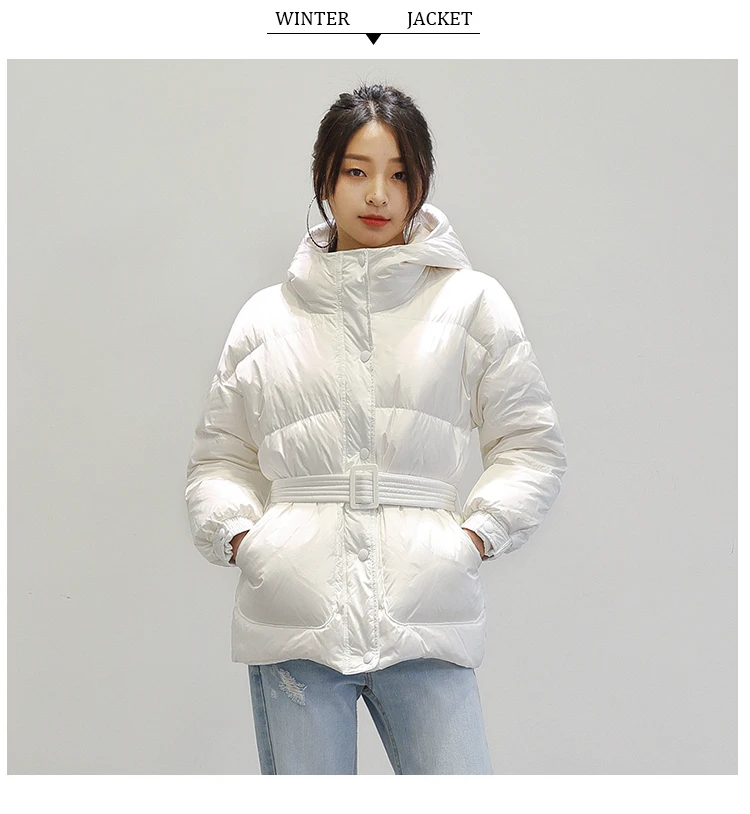 Women's Winter Jackets Fashion Collar Women's Down Jacket 2019 Winter New Short Paragraph Down Jacket Sweet Coat Female  S M L (20)