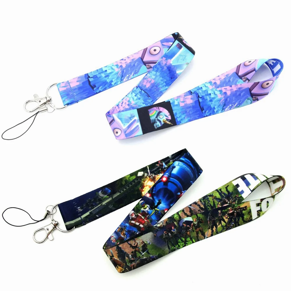

Hot 20 pcs/lot Game Print Letter F Resin Lanyard Model Fort Sport Neck Straps Model Battle Royale Gift for Party Christmas
