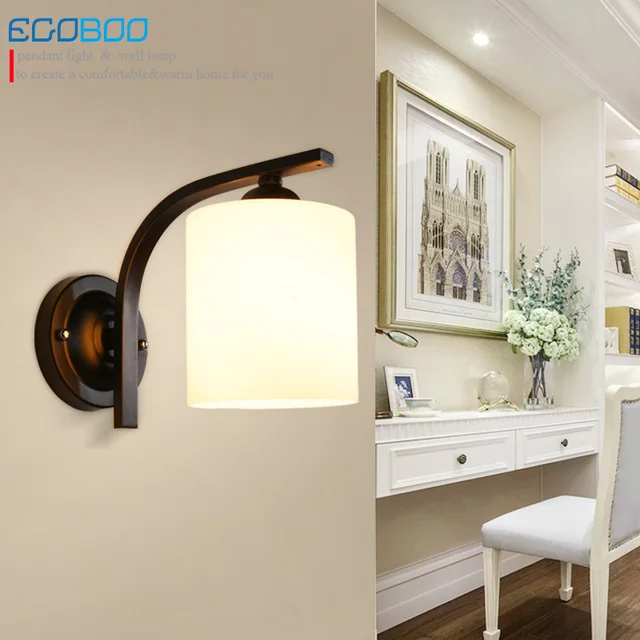 New Style Gl Simple Modern Black Wall Lamps Indoor Bedroom New Style Gl Simple Modern Black Wall Lamps Indoor Bedroom Bedside Lamp Corridor Balcony Lighting Fixtures