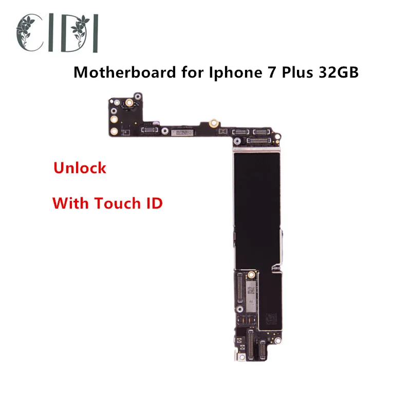 

CIDI Used Original for iphone 7 Plus 32GB Motherboard with Touch ID,with Full unlocked for iphone 7 Plus 5.5 inch Mainboard