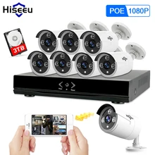 Full HD 8CH NVR 1080P POE 48V CCTV System Kit 2MP Indoor Outdoor IP Camera Waterproof IR P2P Video Security Surveillance Hiseeu